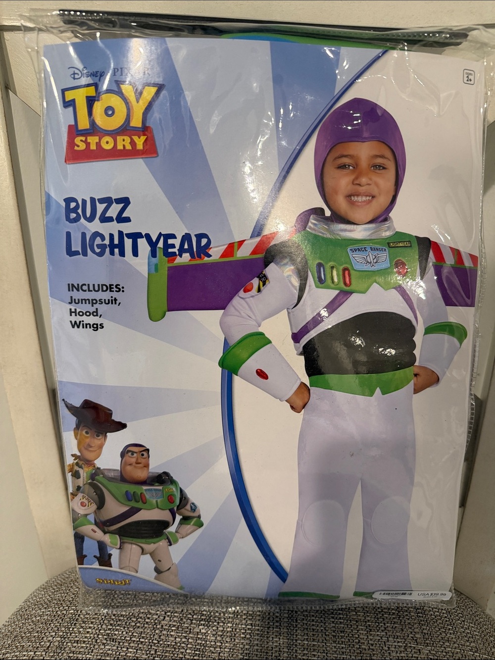 Disney Buzz Lightyear Costume for Kids - White, Green, Purple